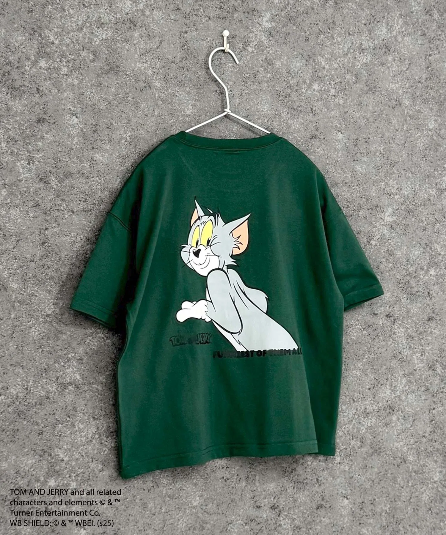 Детская футболка с принтом Tom&Jerry TOM&JERRY тёмно-зелёная