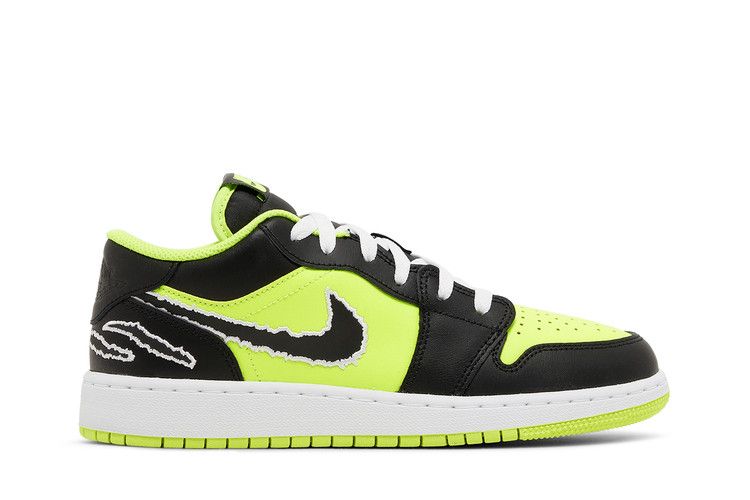 Кроссовки Air Jordan Air Jordan 1 Low SE GS 'Big Cat Energy', зеленый — фото 2