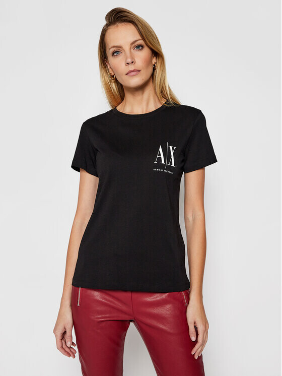 

Футболка стандартного кроя Armani Exchange, черный