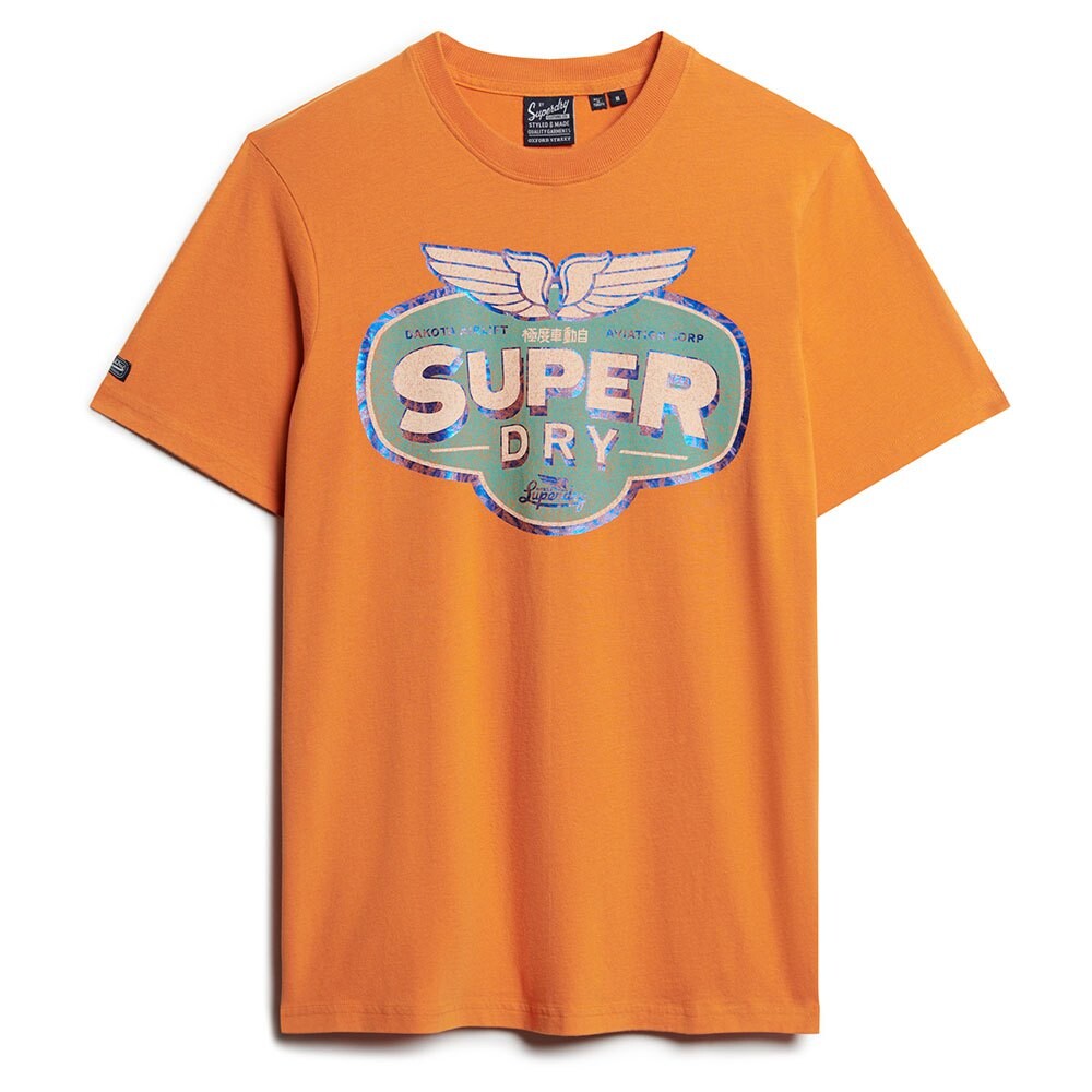 Футболка с коротким рукавом Superdry Gasoline Workwear, оранжевый — фото 2