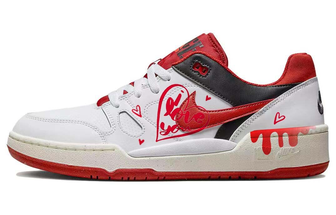 

Кроссовки Nike Full Force Skateboarding Shoes Men Low-top Red/white, белый