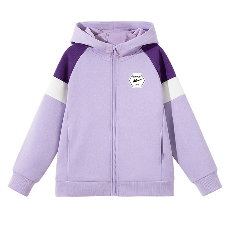 

Детский худи WARRIOR, фиолетовый/hexagon черный text k