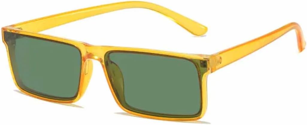 

Классические прямоугольные женские солнцезащитные очки в винтажном стиле, маленькая оправа, мужские очки для активного отдыха, рыбалки и спорта, защита от УФ-излучения UV400 TVTBBVV, Yellow Green