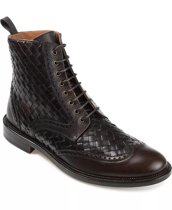 

Мужские кожаные ботинки Saint Handwoven Wingtip Taft, коричневый