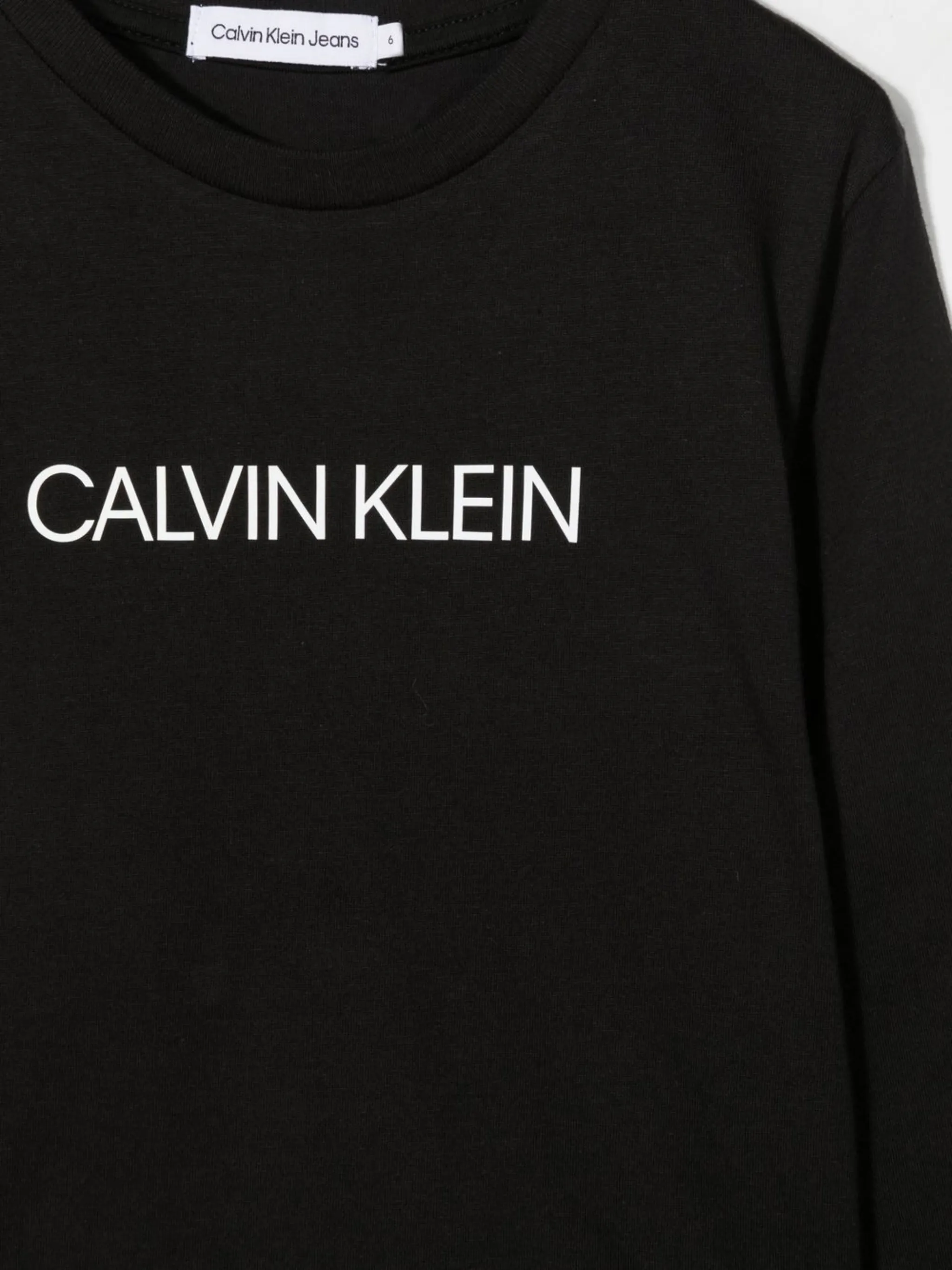 Футболка с логотипом Calvin Klein Kids, черный — фото 3