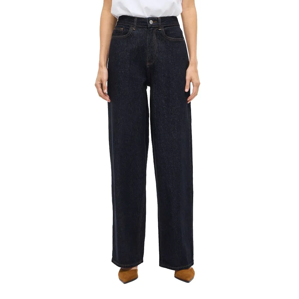 

Вила Фрейя Джаф Широкие джинсы с высокой талией Vila, синий