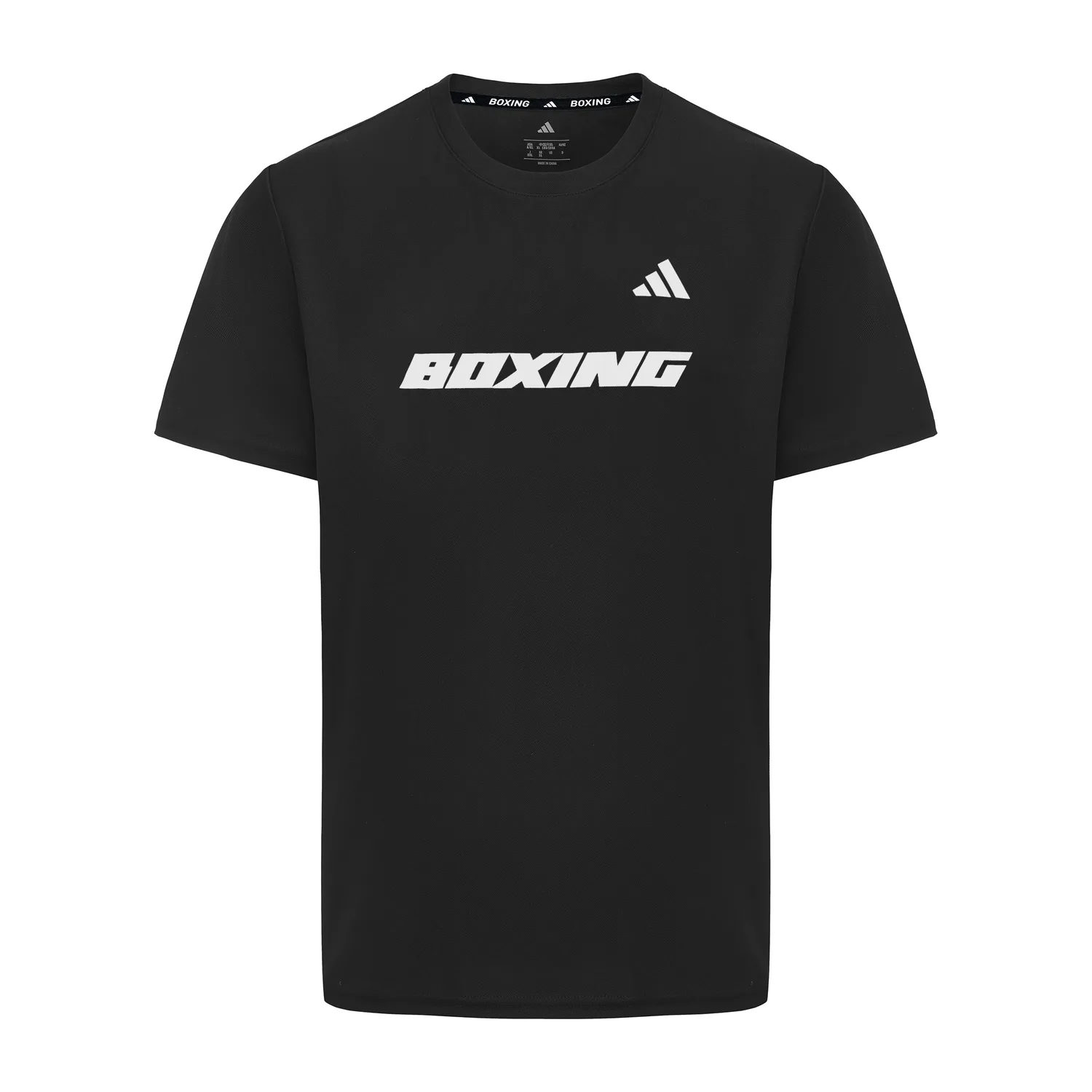 Adidas Футболка унисекс с коротким рукавом и круглым вырезом, быстросохнущая, черно-белая