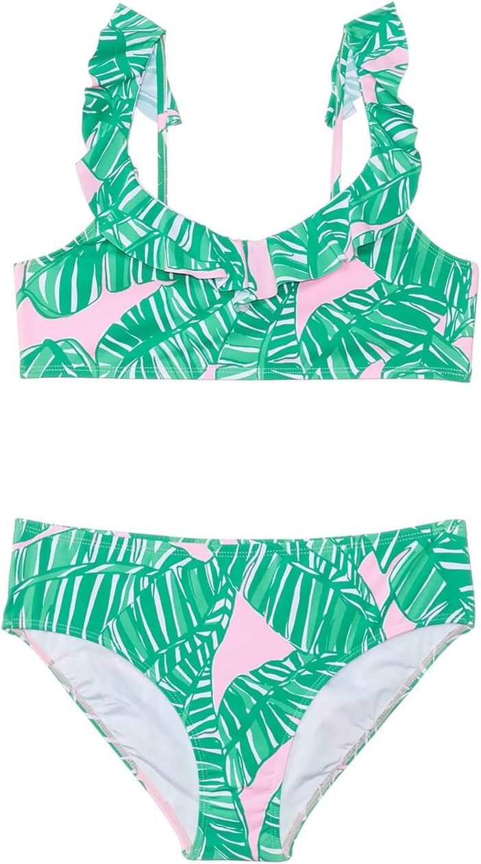 

Верх бикини Lilly Pulitzer Kids Mini Kasme Bikini, цвет Green/Pink
