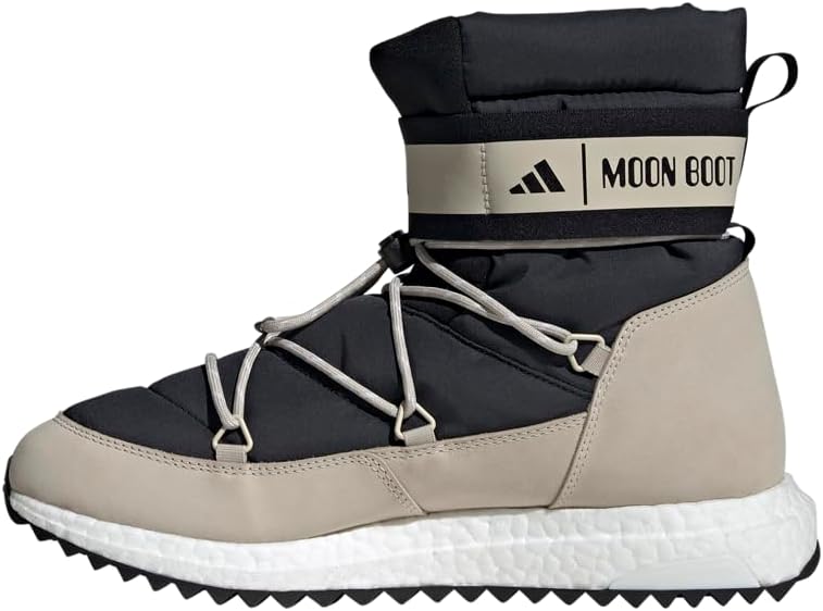 Мужские повседневные ботинки adidas Moonboost с высоким верхом и круглым носком на молнии- синие — фото 4