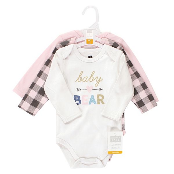 Боди с длинным рукавом для девочки, детское, с медвежонком Hudson Baby — фото 2