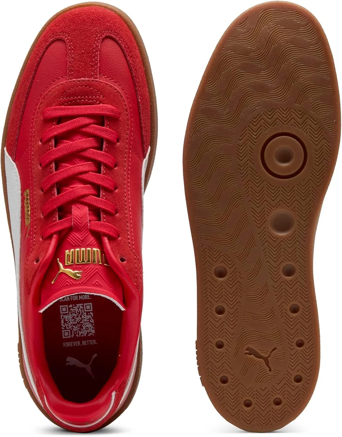 Кроссовки PUMA Unisex Club II Era, Red With White — фото 4