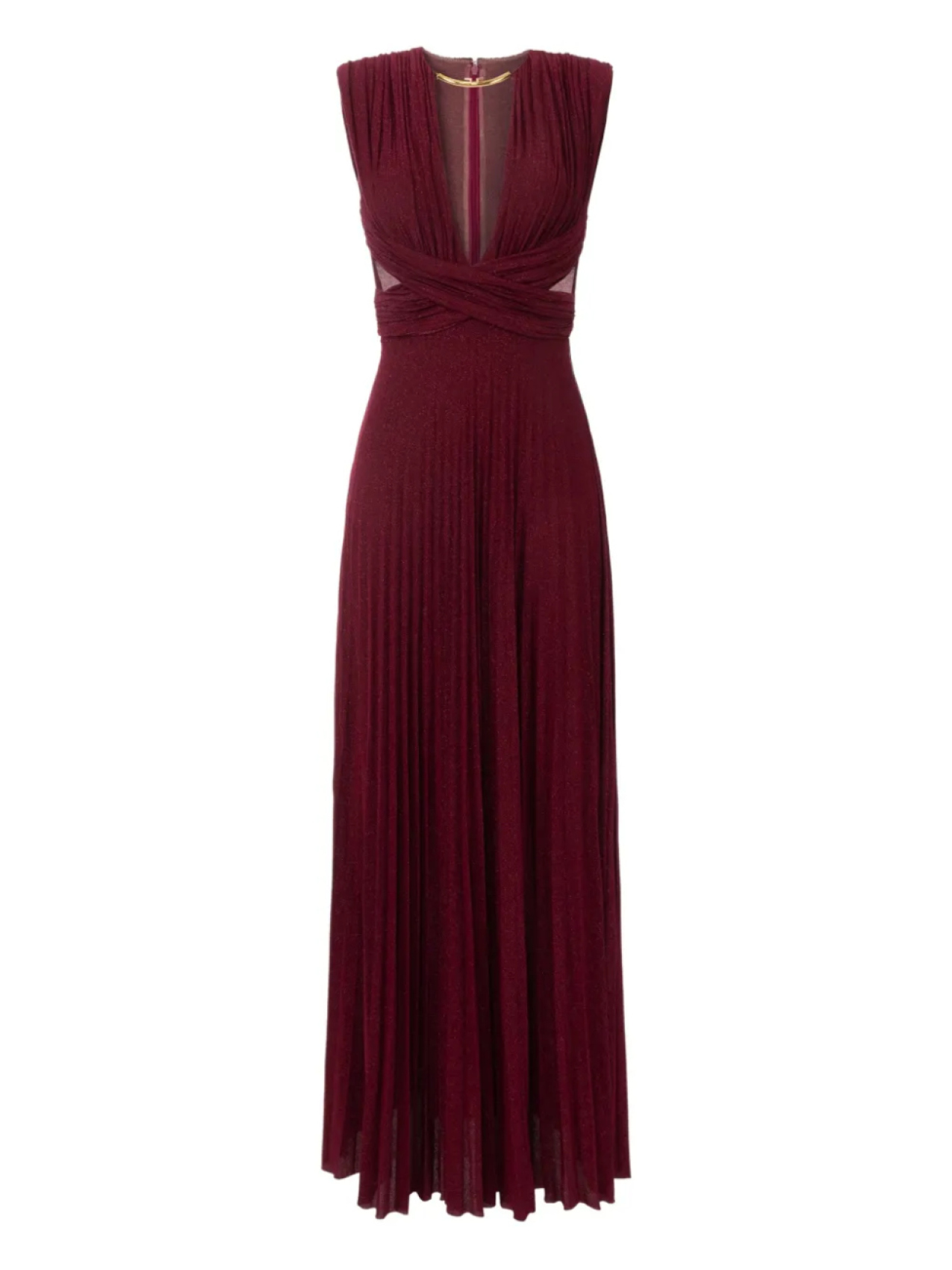 

Плиссированное платье Elisabetta Franchi, красный