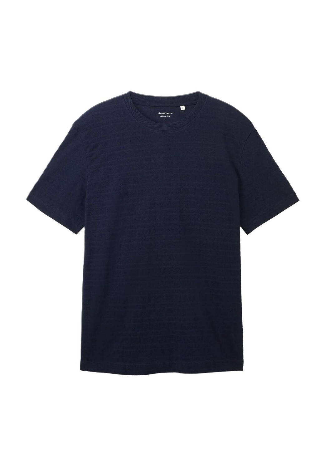 

Футболка, ребристая отделка, структурированный вид, мужская TOM TAILOR, цвет 10668 Sky Captain