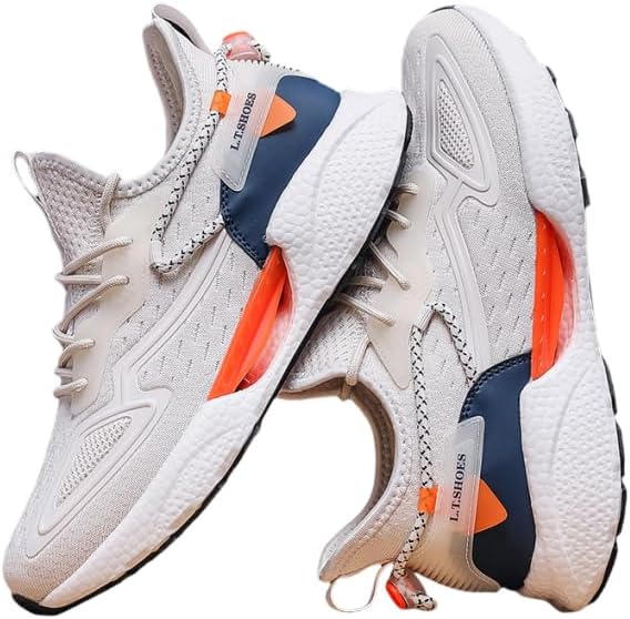 

Мужские слипоны Hhhchpm для ходьбы, легкие, дышащие, нескользящие, удобные модные кроссовки, бежевый