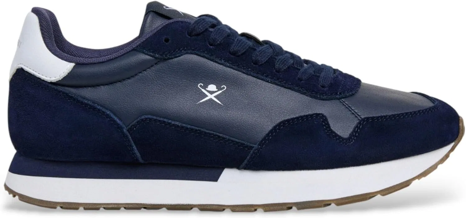 Кроссовки Hackett London Vector из гладкой кожи, Navy