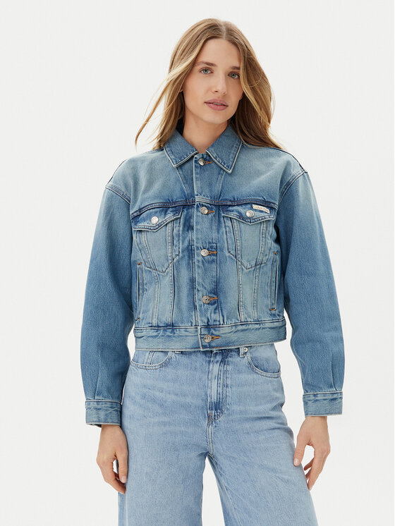 

Джинсовая куртка обычного кроя LV047B075G Calvin Klein, синий