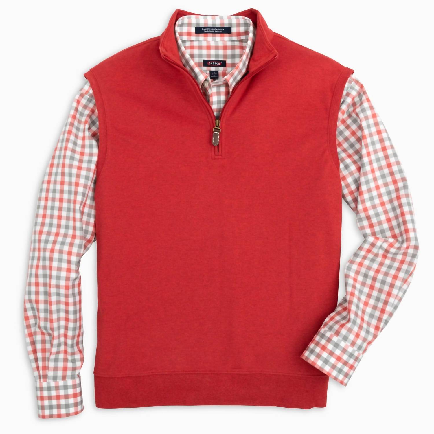 

Мужской жилет Paulo Quarter Zip в цвете Crimson Jay Cotton