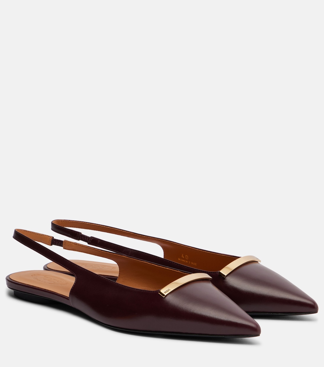 Барретта кожаные туфли-лодочки на ремешке Tod's, Kraft Chiaro