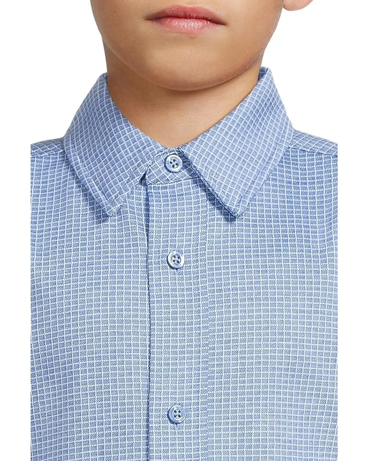 Рубашка Johnston & Murphy Kids Boys Xc Flex Stretch Long-sleeve Shirt (Big Kid), Blue 1 — фото 3