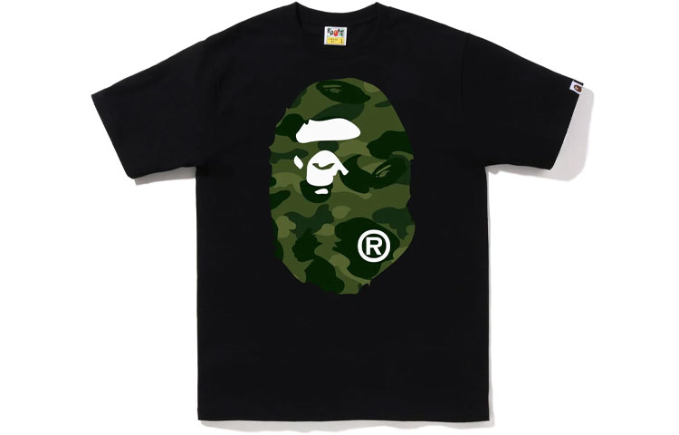 

Футболка BAPE Color Camo Big Ape Head FW22 A BATHING APE, белый/зеленый