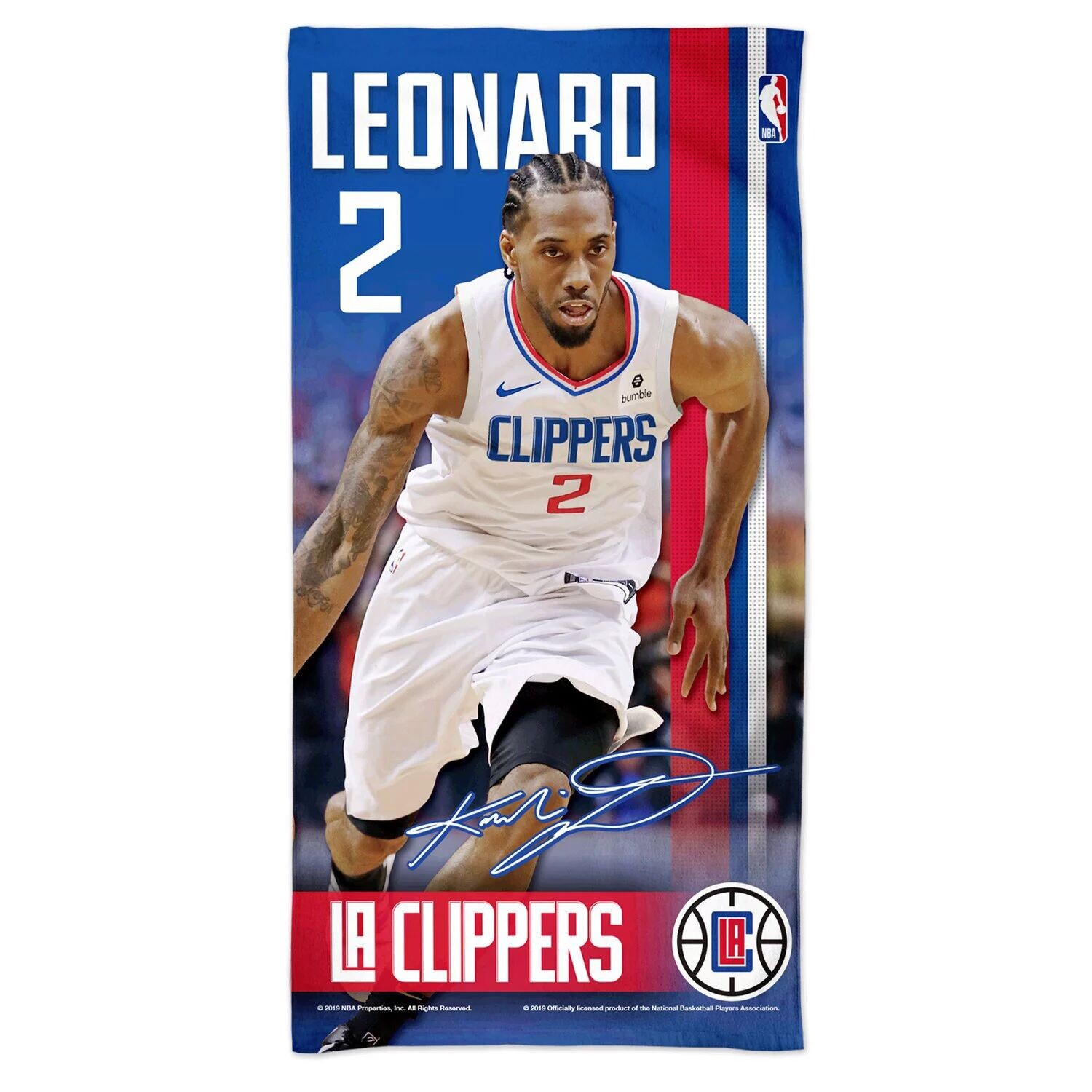 

Пляжное полотенце Spectra WinCraft Kawhi Leonard LA Clippers 30 x 60 дюймов