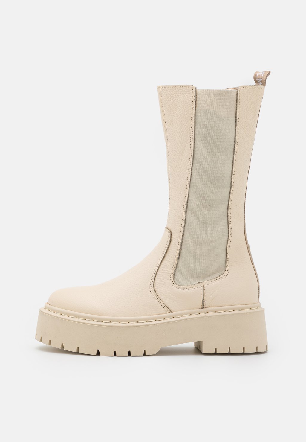 Женские сапоги Steve Madden VIVIANNE кожаные на платформе , кремовый — фото 2