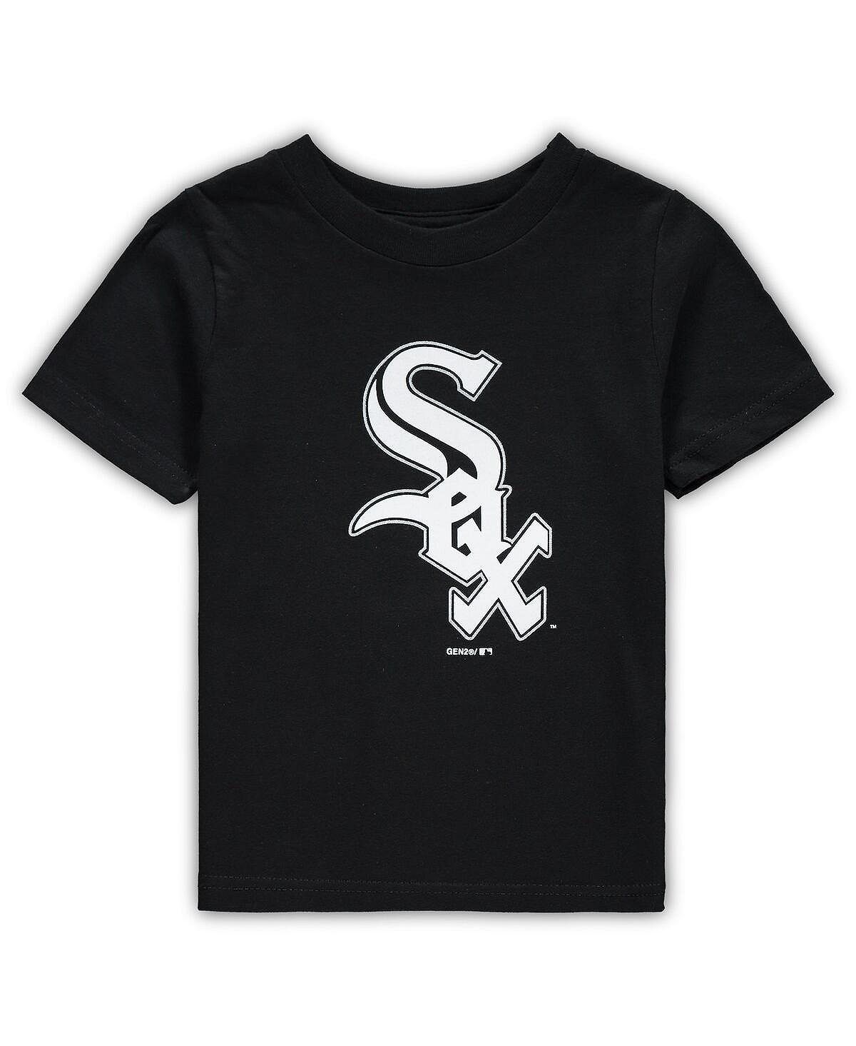 

Черная футболка с логотипом основной команды Chicago White Sox для мальчиков и девочек для малышей Outerstuff, Черный, Черная футболка с логотипом основной команды Chicago White Sox для мальчиков и девочек для малышей Outerstuff