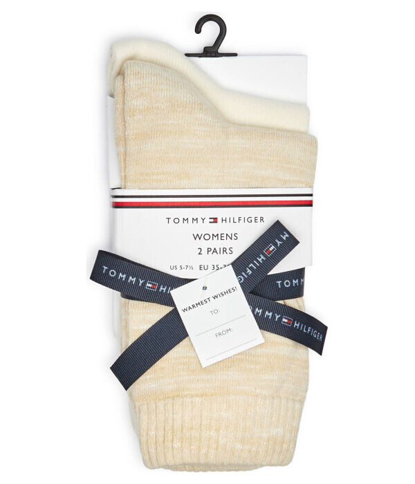 Носки женские Tommy Hilfiger высокие 2 пары, бежевый — фото 2