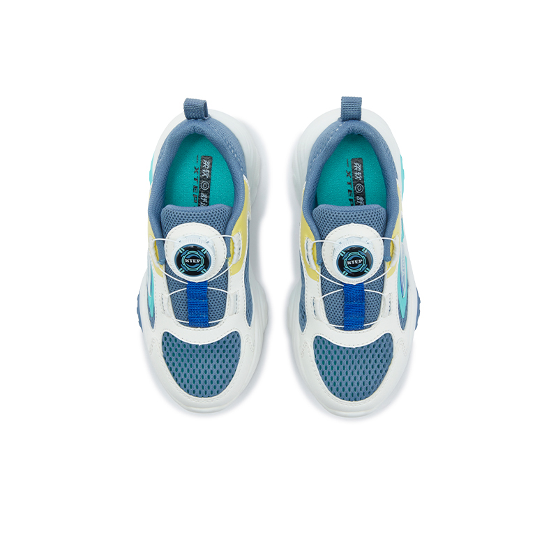 Нескользящие износостойкие низкие повседневные кроссовки Vintage Blue Moon Kids XTEP, синий — фото 4