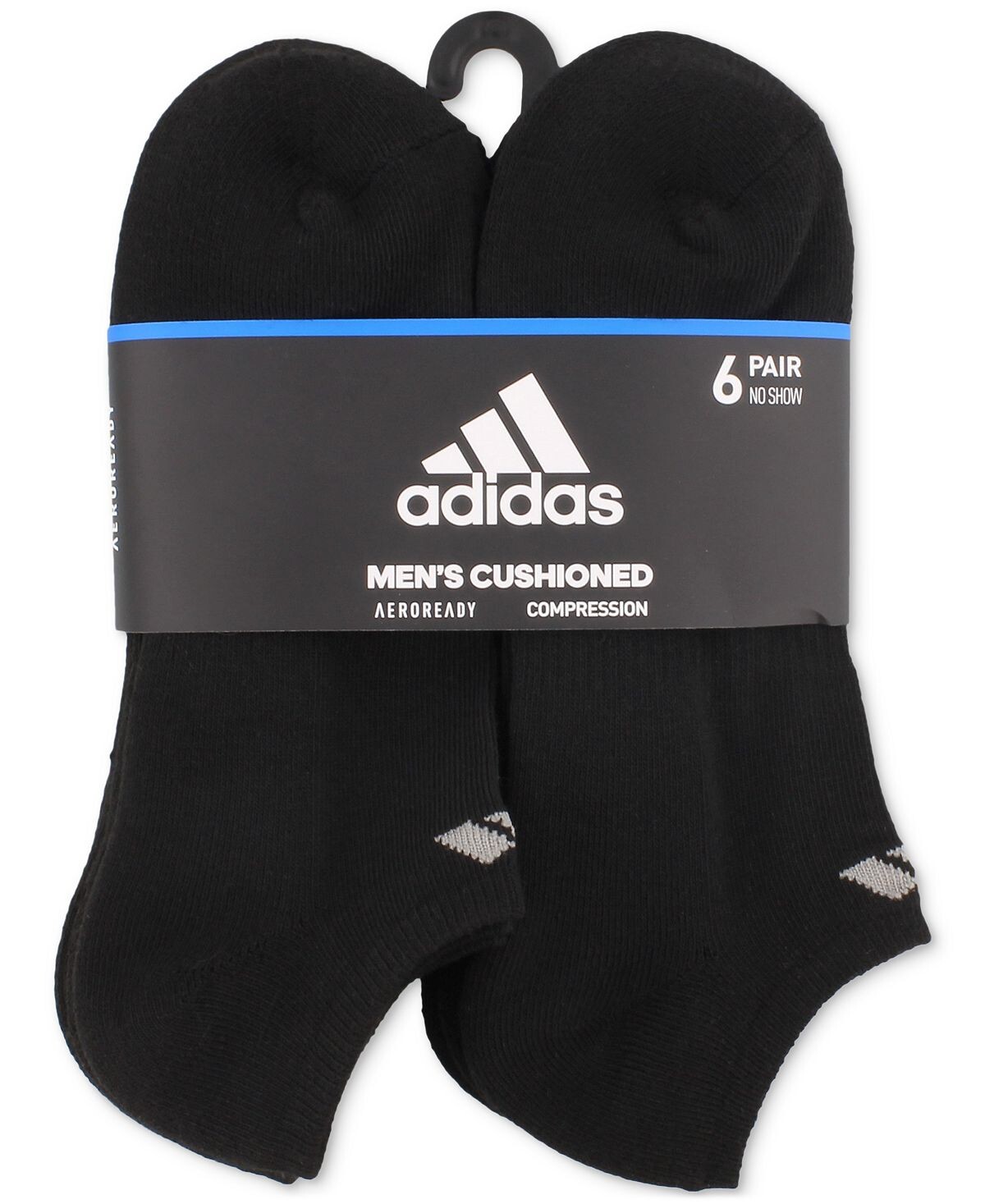 Мужские спортивные носки с мягкой подкладкой, 6 пар носков-невидимок adidas — фото 3