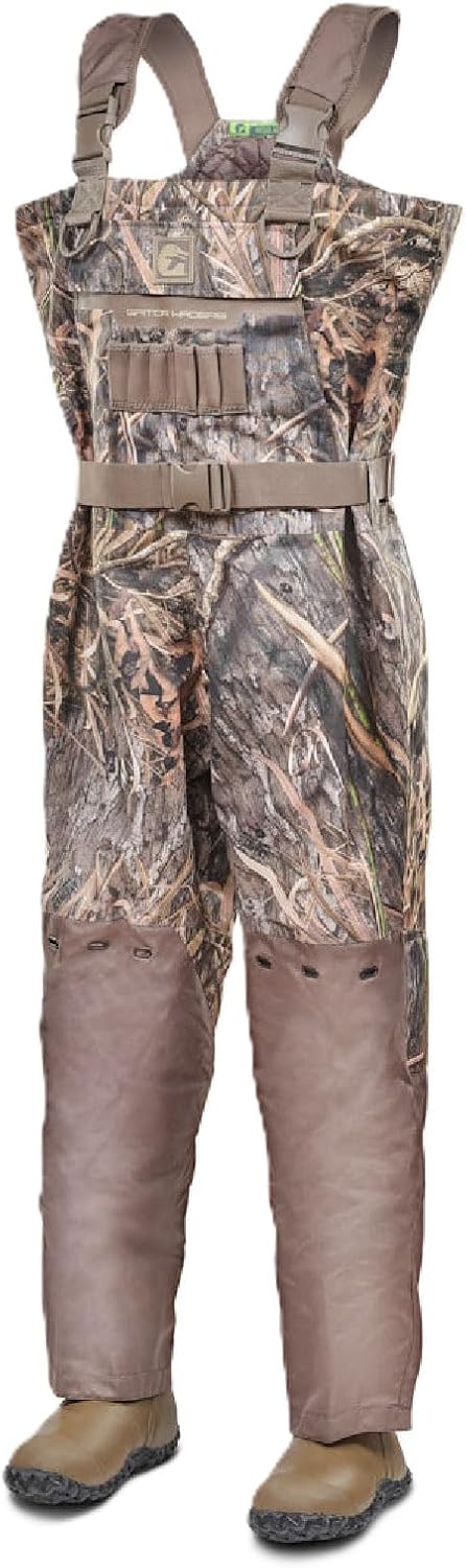 

Мужские болотные сапоги Gator Waders серии Shield с ботинками для охоты - дышащая 4-слойная внешняя подкладка - утепленная термо-подкладка, Mossy Oak Habitat