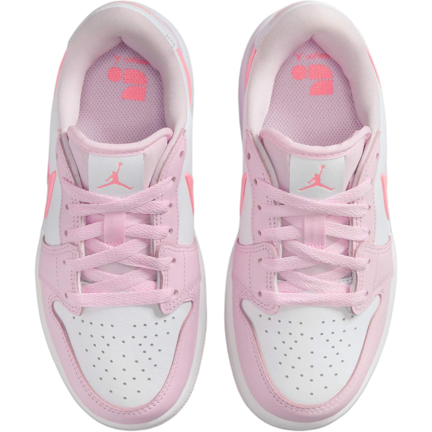Jordan Air 1 устойчивые к истиранию низкие детские скейтбординговые кроссовки Pink для подростков — фото 4