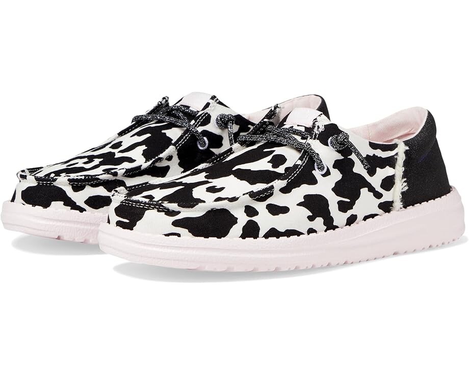 

Кроссовки Hey Dude Kids Wendy Funk Cow, цвет Black/Pink