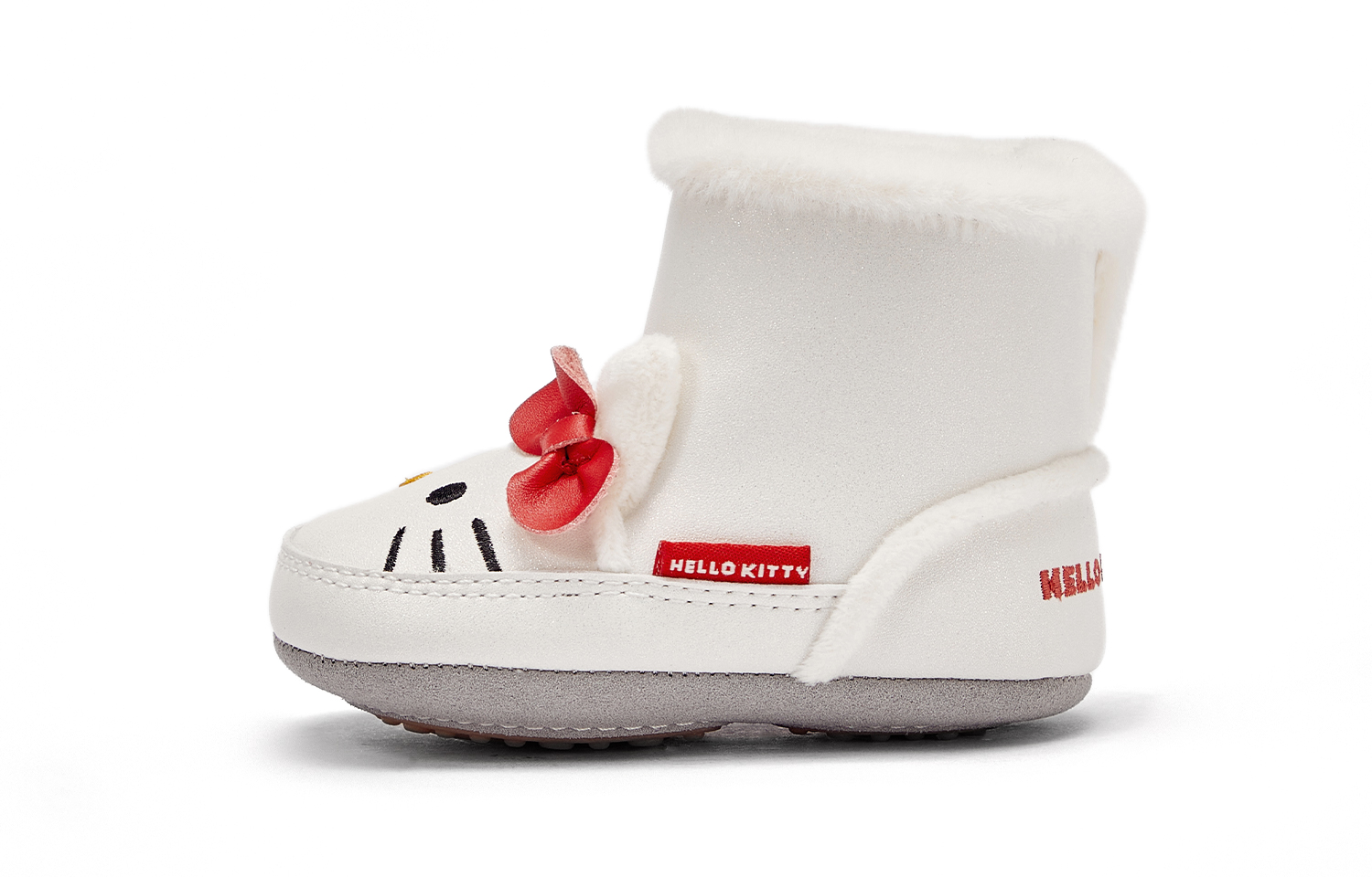 

Hello Kitty x Противоскользящие и износостойкие теплые детские туфли для младенцев и малышей DAVE&BELLA, экрю