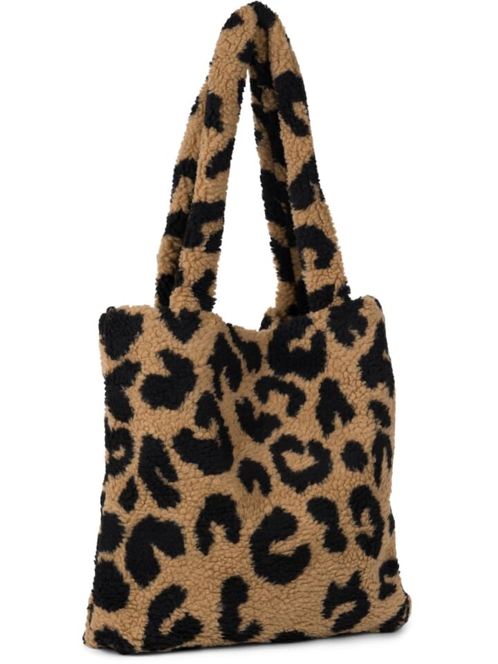 

Шоппер styleBREAKER Teddyfell Schultertasche mit Leo Muster, цвет Braun-Schwarz, Коричневый, Шоппер styleBREAKER Teddyfell Schultertasche mit Leo Muster, цвет Braun-Schwarz