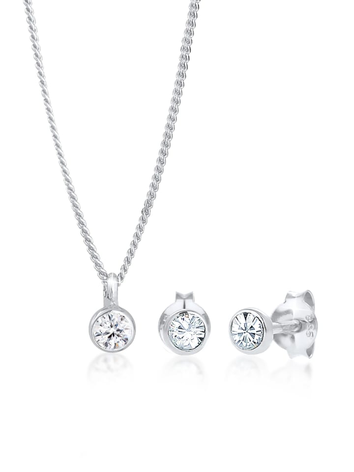 

Elli Колье Schmuckset 925 Sterling Silber in Weiß