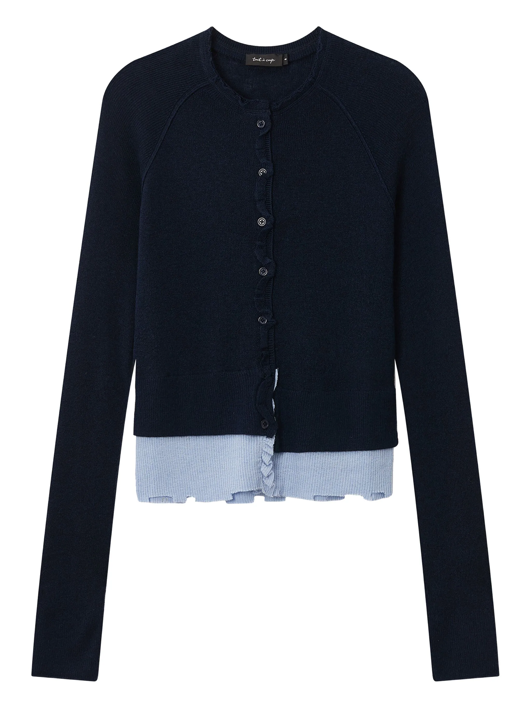 

Кардиган с круглым вырезом Tout A Coup, синий