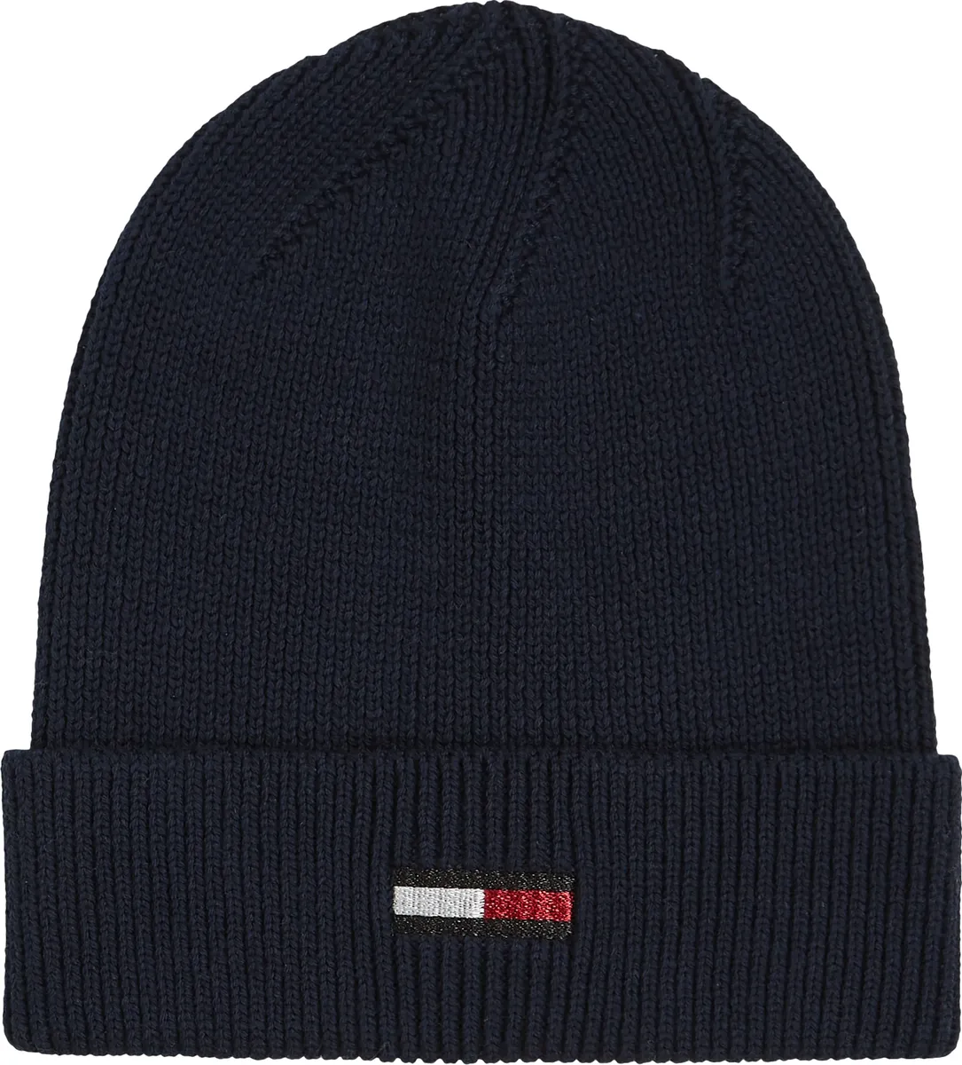 

Шапка-бини Tommy Jeans "TJW ELONGATED FLAG BEANIE" с вышитым логотипом, синий