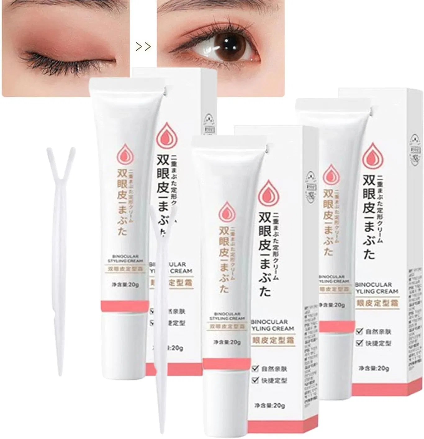 Крем для создания двойного века Natural Invisible Iffany, 3 Pieces.