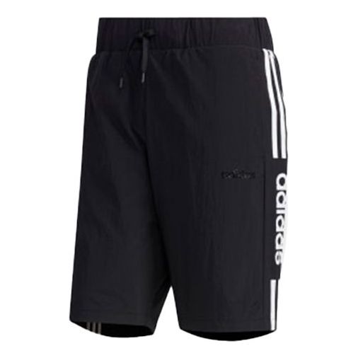 

Шорты neo side stripe logo woven shorts black Adidas, черный