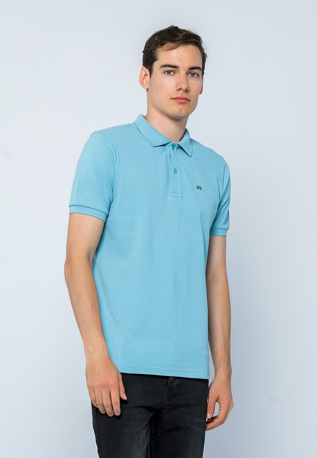 

Рубашка поло SHORT SLEEVE CASUAL Basics and More, синий