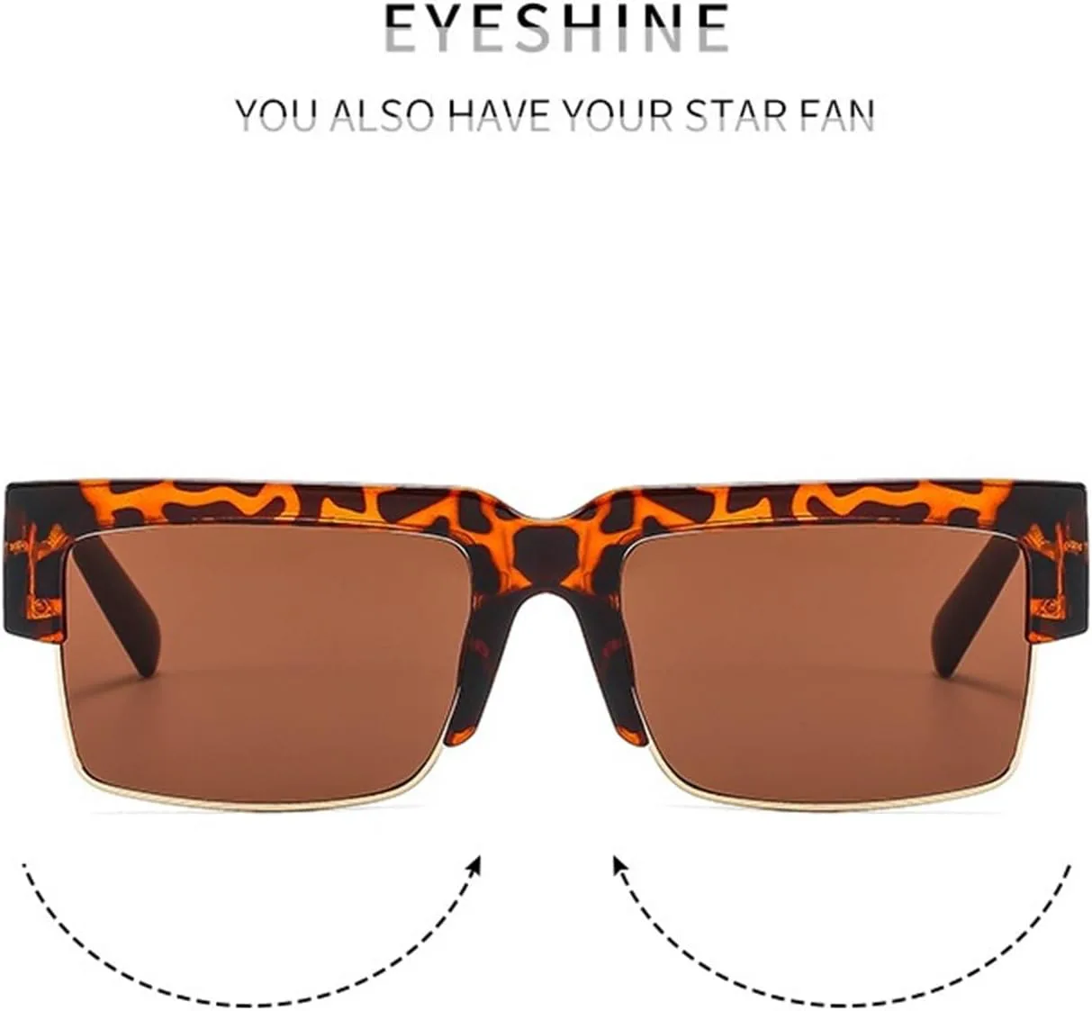 

Мужские квадратные солнцезащитные очки для вождения, для занятий спортом на открытом воздухе, женские солнцезащитные очки в маленькой оправе Generic, Black