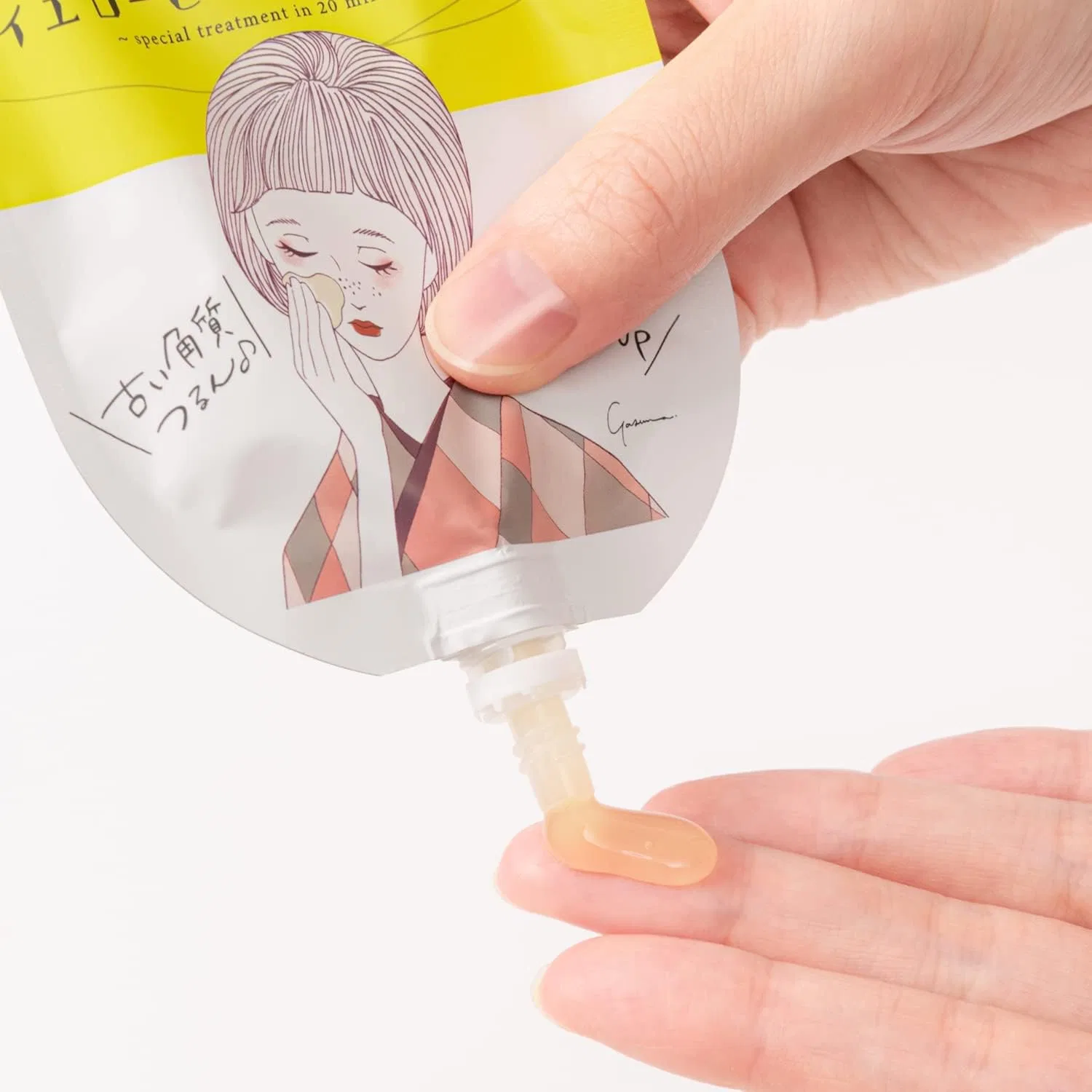 Маска для лица CLEAR TURN — KOSE Pores Small Yellow Peel Off Pack оранжевая — фото 3