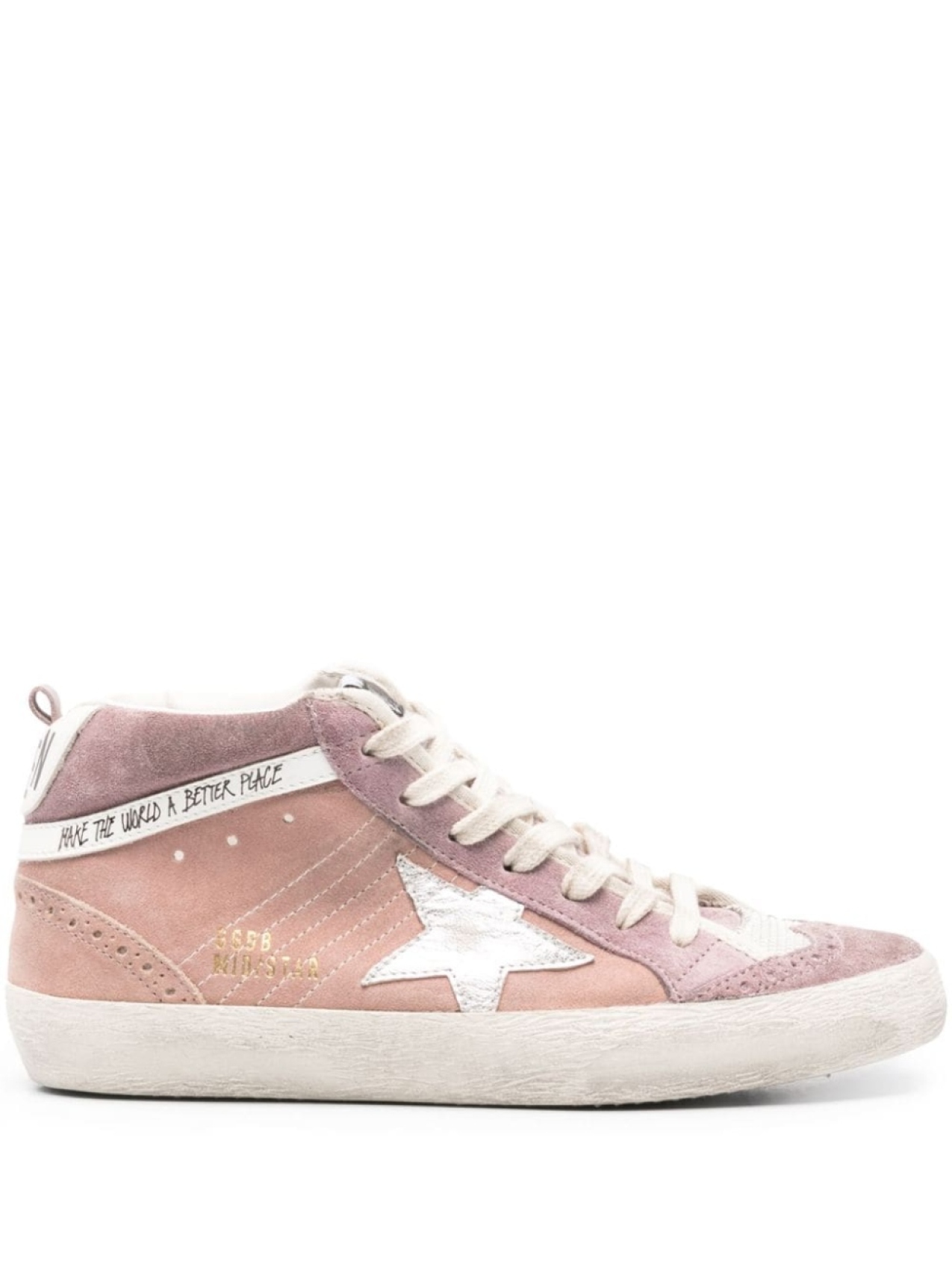 

Golden Goose кроссовки Mid Star из замши, розовый