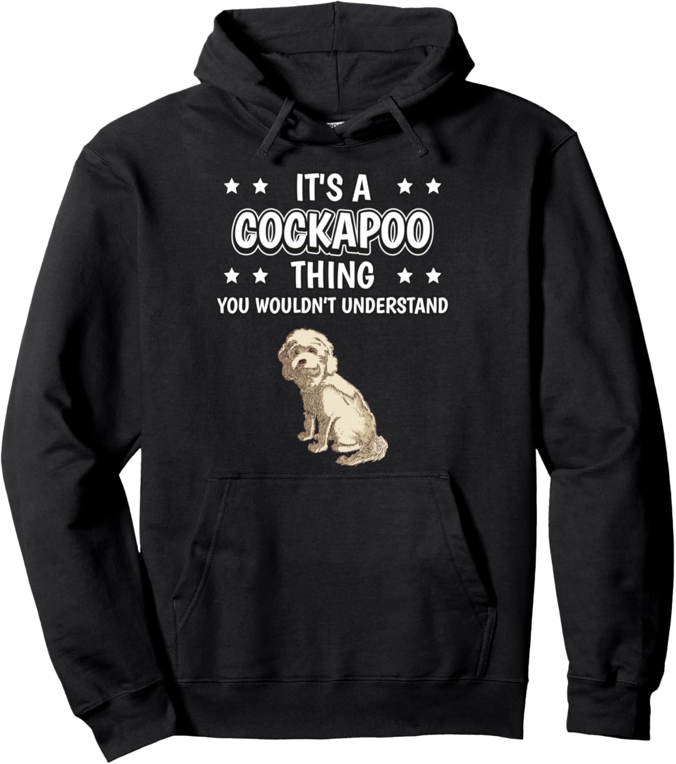

Это фишка кокапу. Толстовка с изображением кокапу Funny Cockapoo Gifts Women Men Kids, черный