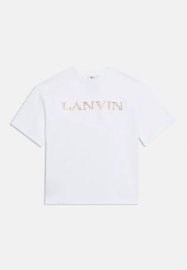 Футболка с короткими рукавами, унисекс, с принтом. Lanvin, White — фото 3