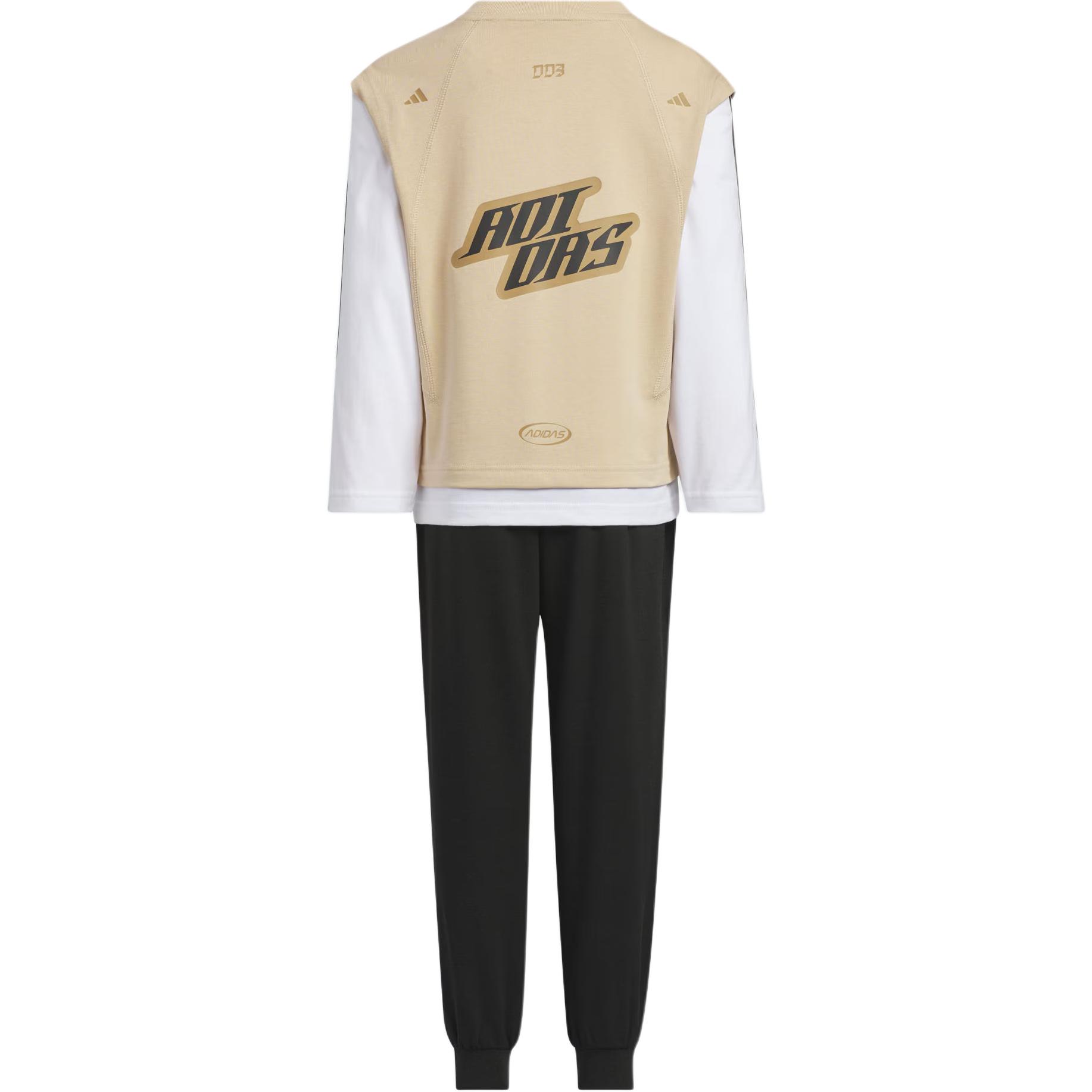 Дошкольная повседневная спортивная одежда Adidas, Magic Light Umber/Белый/Черный — фото 3