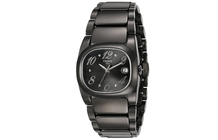 

TISSOT Женские часы с кварцевым механизмом, черный циферблат, корпус из нержавеющей стали, браслет из нержавеющей стали
