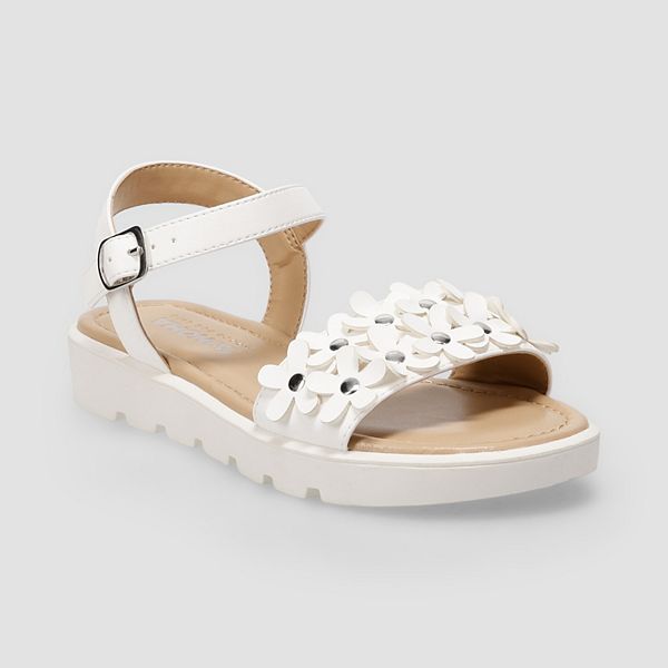 

Детские сандалии-слипоны с 3D-цветами ивы для девочек Sonoma Goods For Life, White