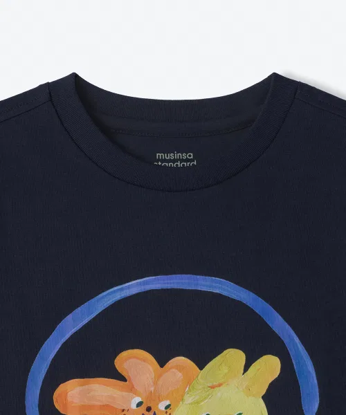Детская футболка MUSINSA STANDARD KIDS Blooming Relaxed T-Shirt — фото 4